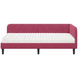  Kutni okvir kreveta Vinska crvena 100 x 200 cm Baršun | Eponuda.com