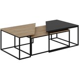 Marckeric Mizice v kompletu 3 ks z mizno ploščo v hrastovem dekorju v naravni barvi 70x110 cm Titan – Cene