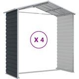  Vrtna kućica antracit 191 x 385 x 198 cm od pocinčanog čelika | shoptok.hr