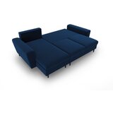 Cosmopolitan Design Plava baršunasti sklopiva/s prostorom za odlaganje kutna garnitura Kyoto – | shoptok.hr