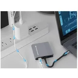 Notebook Dock - DONN13G (ulaz: USB-C, izlaz: 2xHDMI+USB-C PD:100W+USB-A, srebrni)