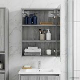  Kupaonski ormar s ogledalom Siva Sonoma 43 x 16 x 62.5 cm | shoptok.hr