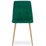 KARA stolica - tamnozeleni baršun / noge u boji drveta x 1 | shoptok.hr