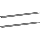  Zidne police 2 kom sive 115 x 9 x 3 cm | shoptok.hr