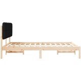  Krevetni okvir s tapiciranim uzglavljem Crna 140 x 190 cm | shoptok.hr