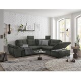 CARRYHOME KOTNA SEDEŽNA GARNITURA, mikrovelur temno zelena | Shoptok.si