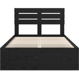  Krevetna konstrukcija Crna 120 x 200 cm Čvrsto borovo drvo | shoptok.hr
