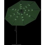  Konzolni suncobran s LED svjetlima i metalnom šipkom 350 cm | shoptok.hr