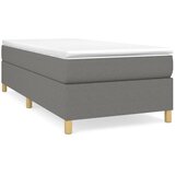  Okvir za krevet s oprugom tamnosivi 90x200 cm od tkanine | shoptok.hr
