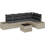  Sjedeća garnitura za vrt 6 kom. Svijetlo siva poliratan Svjetlosiva 264 x 154 x 85 cm | Shoptok.si
