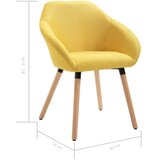  Blagovaonske stolice od tkanine 6 kom žute | shoptok.hr