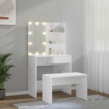  Set toaletnog stolića LED bijeli od konstruiranog drva | shoptok.hr
