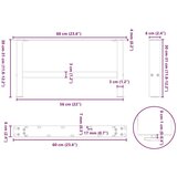  Noge stolića za kavu bijele 2 kom 60x(30-31) cm čelik | shoptok.hr