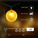 Aigostar LED solarni niz 10xLED/3,8m IP44 topla bela | Eponuda.com