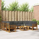  Set vanjskih sofa 10 kom. Prirodna i antracit | shoptok.hr