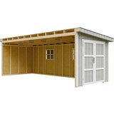 Timbela Vrtna hišica vrhunske kakovosti 14,3 m² - V231x248x648 cm - Brez tal in stranske stene - M941B-TUNDRA GREY, (5000117252) | Shoptok.si