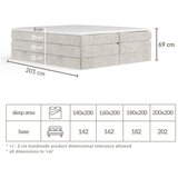 Maison de Rêve Bež boxspring krevet s prostorom za odlaganje/bez uzglavlja 160x200 cm Juniper – | shoptok.hr