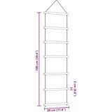 vidaXL Zidni ukrasi u obliku ljestava 2 kom 30x100 cm prirodne grane | shoptok.hr