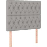  Za krevet s uzglavljem svjetlosivi 90x190 cm od tkanine | shoptok.hr