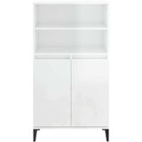 Visoka omara visok sijaj bela 60x36x110 cm inženirski les, (20653929) | Shoptok.si
