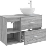  Set namještaja za kupaonicu 2 pcs Siva Sonoma Konstruirano drvo | shoptok.hr