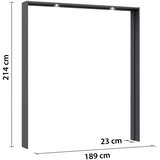 Premium Living Okrasni Okvir Elara, Temno Siva, Osvetlitev | Shoptok.si