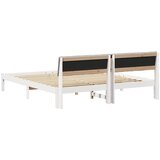  Okvir kreveta s uzglavljem Bijela i svijetlosiva 180 x 200 cm | shoptok.hr