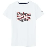 Pepe Jeans majice s kratkimi rokavi FLAG LOGO SS Bela