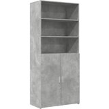 Maison Chic Visoka omara - Komoda - Predalnik betonsko siva 80x42,5x185 cm inženirski les, (21719069) Cene