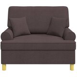  XXL fotelja s jastucima Tamno smeđa Tkanina - Tamno smeđa 85 cm | shoptok.hr