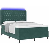  Krevet s opruga kutije s LED trakama Zelena 140 x 190 cm Baršun | shoptok.hr