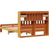  Knjižna postelja brez vzmetnice vošč. rjava 140x190 cm borovina, (21610308) | Shoptok.si