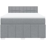  Krevet s oprugama i madracem svjetlosivi 140x190 cm od tkanine | shoptok.hr