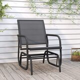 vidaXL Vrtne stolice ljuljačke crne 61x76x87 cm tekstil i čelik - Crna 1 | shoptok.hr