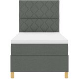 Box Spring Krevet s Madracem &amp LED Tamno siva 90x200 cm Tkanina | shoptok.hr