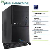 PCPLUS e-machine Core Ultra 5 225 16GB 1TB SSD tipkovnica miška namizni računalnik | Shoptok.si