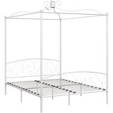 Okvir za krevet s nadstrešnicom bijeli metalni 180 x 200 cm | Eponuda.com