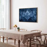  Slika - Ornament in Blue and Cool Colors Dark Blue Decoration 60x40 U prirodnom drvenom okviru | shoptok.hr