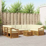  Set vanjskih sofa 10 kom. Prirodna i krem | shoptok.hr