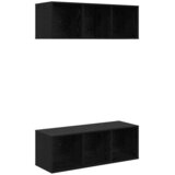  Set TV komoda Zidne 2 pcs Crni hrast 37 x 37 x 107 cm | shoptok.hr