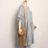 Venisymlis Ženska Bombažna Kvačkana Denarnica Na Ramo Z Resicami, Boemska Kurirska Torba, (22070031) | Shoptok.si