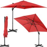 UNIPRODO Vrtni senčnik s stransko roko, kvadraten, 250 x 250 cm, rdeč, (21091275) | Shoptok.si