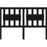  Uzglavlje za krevet crni 125,5 x 4 x 100 cm od masivne borovine | shoptok.hr