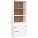 Maison Chic Knjižna omara - Knjižni regal s predali ALTA bela 60x35x142 cm trdna borovina, (21725452) | Shoptok.si