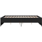 vidaXL Posteljni okvir črn 120x190 cm inženirski les in kovina, (21128480) | Shoptok.si