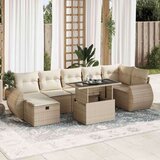vidaXL 8-dijelni set vrtnih sofa od poliratana s jastucima bež | shoptok.hr