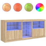  Komoda s LED svjetlima boja hrasta sonome 162 x 37 x 67 cm | Eponuda.com