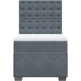  Box spring krevet s madracem tamnosivi 90x190 cm baršunasti | shoptok.hr