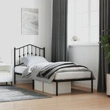 vidaXL Metalni okvir za krevet s uzglavljem crni 90x190 cm | shoptok.hr