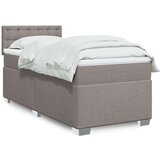 vidaXL Box spring postelja z vzmetnico taupe 90x200 cm blago | Shoptok.si